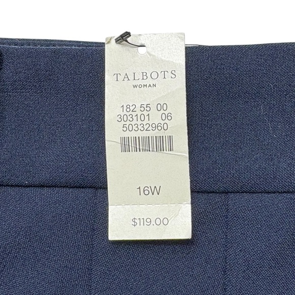 NEW Talbots Pants Womens 16W Windsor Wide Leg Stretch Trouser 32” Inseam Classic - Picture 12 of 12